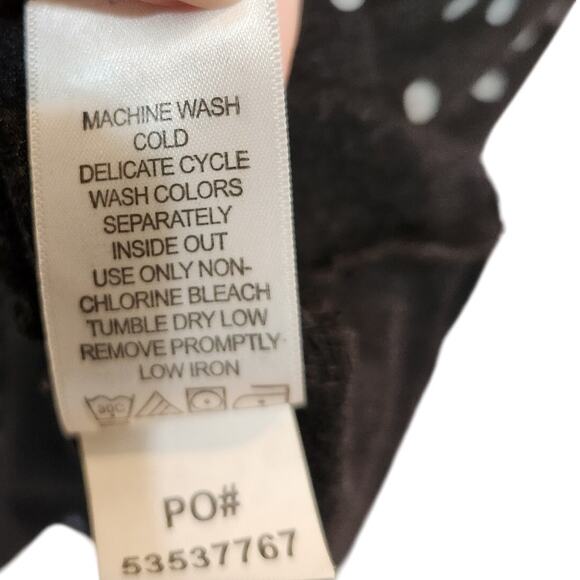 Woman Within Black Polka Dots Pleated Long Sleeve Tunic Blouse Top Size XL 14/16 - Picture 6 of 6